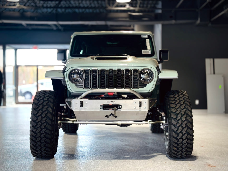 STUBBY FRONT BUMPER FOR WRANGLER JK JL AND JT WITH BULL BAR