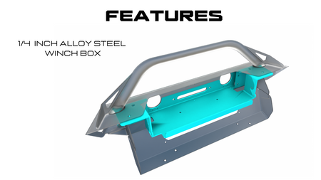 SPORT SERIES EVO FRONT BUMPER TRANSPARENT RENDER HIGHLIGHTING  WINCH BOX
