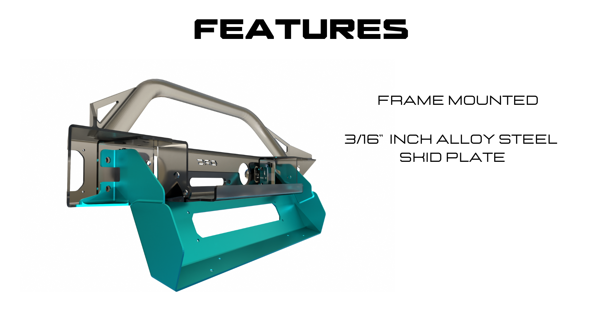 SPORT SERIES EVO FRONT BUMPER TRANSPARENT RENDER HIGHLIGHTING  SKID PLATE