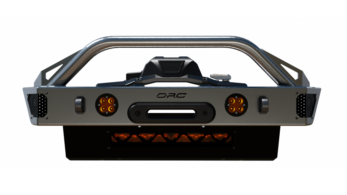 SPORT SERIES EVO FRONT BUMPER RENDER WITH WINCH AND LIGHTS FRONT LOW VIEW