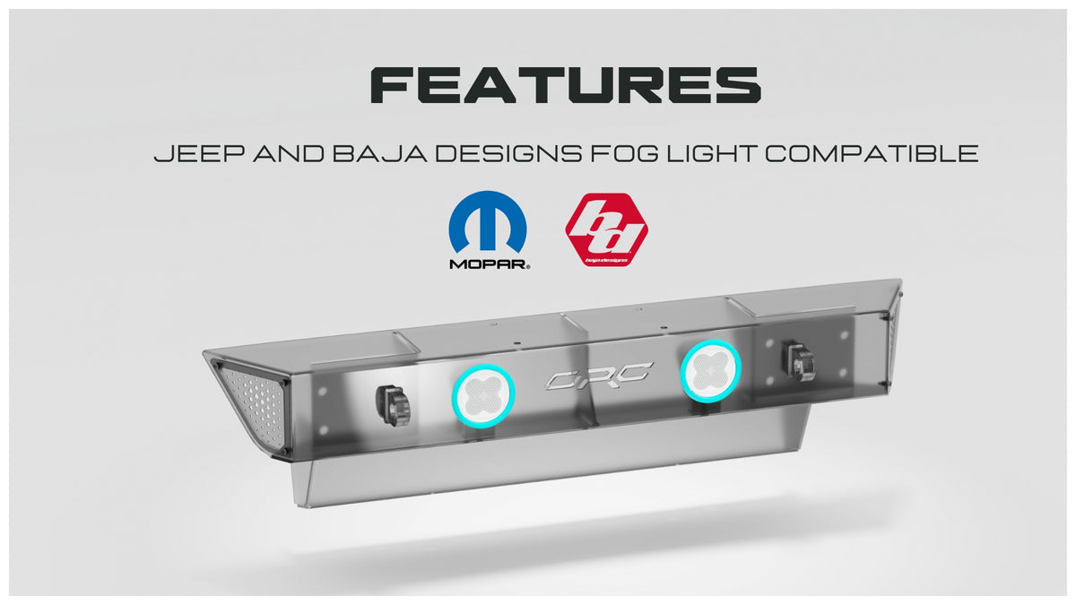 EXPLORER SERIES BUMPER WORKS WITH BOTH MOPAR AND BAJA DESIGNS FOG LIGHTS